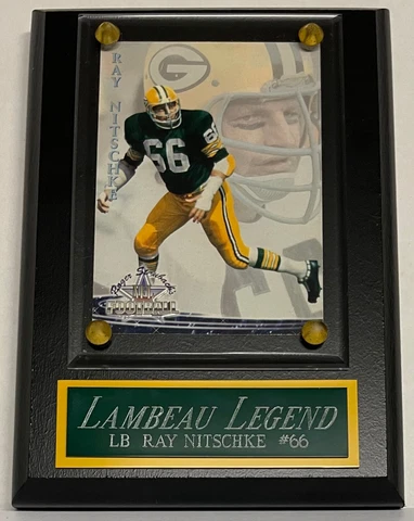 RAY NITSCHKE GREEN BAY PACKERS CARD PLAQUE FOR YOUR MAN CAVE WALL DECOR Cover