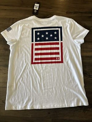 Under Armour Women's Freedom USA T-Shirt 1379198-100 Summit Red/White/Blue - Image 1 of 4