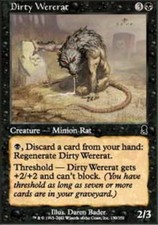 1x Dirty Wererat - Foil MTG Odyssey NM Magic Foil