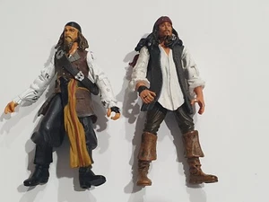 Disney Pirates of the Caribbean Jack Sparrow & Barbossa Zizzle Action Figures - Picture 1 of 21
