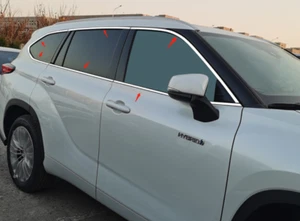 Fit For 2020 2021 2022 Toyota Highlander Silver Titanium Window Frame Cover Trim - Picture 1 of 4