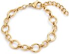 Shine Bright with our Jewelry Womens 14K Gold Plated Link Chain Bracelet | Stunn