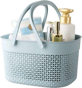 Portable Shower Caddy Basket, Plastic Organizer Storage Tote with Handles Toilet