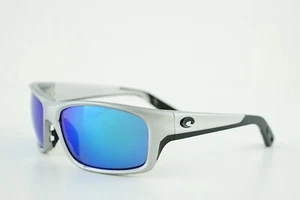 COSTA DEL MAR Jose Pro Matte Silver/Mirrored Blue 580 Sunglasses - Picture 1 of 8