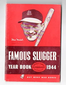 1944--"FAMOUS SLUGGER YEARBOOK"--BASEBALL--STAN MUSIAL ON COVER--XLNT-NMT - Picture 1 of 2