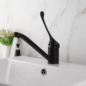 Medical Bathroom Faucet Long Handle&Spout Single Hole Deck Mount Mixer Basin Tap - Picture 1 of 12