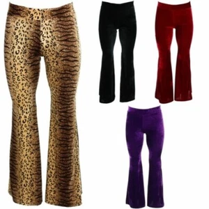 Velours Évasés Pantalon LoudElephant Fête Déguisement Jambe Large - Picture 1 of 18
