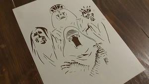 Star Wars Inspired villain Darth Vader Maul Kylo Ren Mylar Craft Paint Stencil - Picture 1 of 2