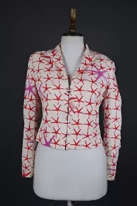VERSACE JEANS COUTURE Designer Stars Print Blazer Jacket Size IT 42 - Picture 1 of 12