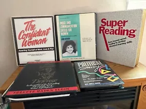 POLITICAL SAVVY CONFIDENT WOMAN VERBAL SELF DEFENSE 21 CASSETTES LOT SETS - Picture 1 of 17