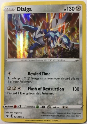 POKEMON DIALGA 121/185 VIVID VOLTAGE RARE HOLO NEAR MINT - Image 1 of 2