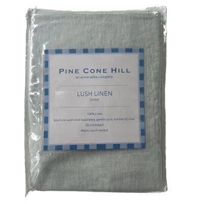Pine Cone Hill Luberante Lino Euro Sham Azul Cielo Claro Nuevo Annie Selke Foto 1 de 4