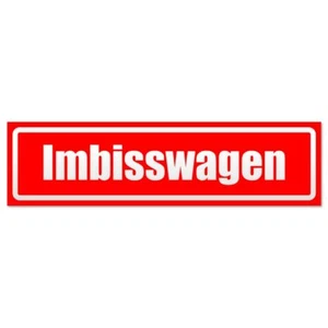 Imbisswagen invertiert Magnetschild Schild magnetisch - Picture 1 of 25