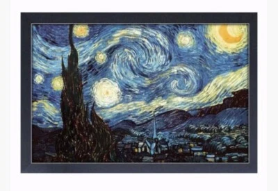 STARRY NIGHT VINCENT VAN GOGH 13x19 FRAMED GELCOAT POSTER PAINTING LEGEND ART - Image 1 of 2