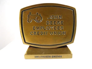 vintage Banthrico John Deere Employees Credit Union coin bank Froelich tractor - Picture 1 of 9