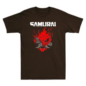 Skull Cyber Samurai Corporate Inspired Design Vintage Men's T Shirt - Picture 1 of 8