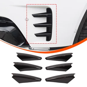 Car Front Side Grille Strip Cover Trim For LR Discovery Sport 2024+ ABS Carbon - Picture 1 of 9