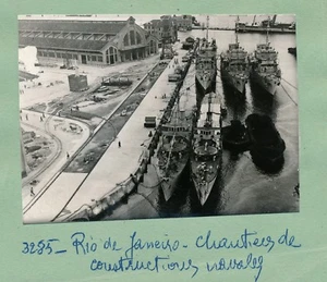RIO DE JANEIRO c. 1950 - 5 Photos Chantiers Constructions Navales Brésil PL 1548 - Picture 1 of 5