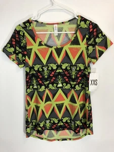 Lularoe Disney Damen Shirt XXS Classic T Kermit der Frosch orange grün schwarz - Bild 1 von 7