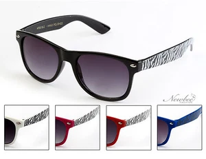 Gafas de sol clásicas con estampado de cebra retro niños niñas divertidas talla niños - Imagen 1 de 6