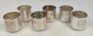 piuttosto nuovo 6x Fink Germany tazza portacandele portacandele argento supporto Natale - Foto 1 di 7