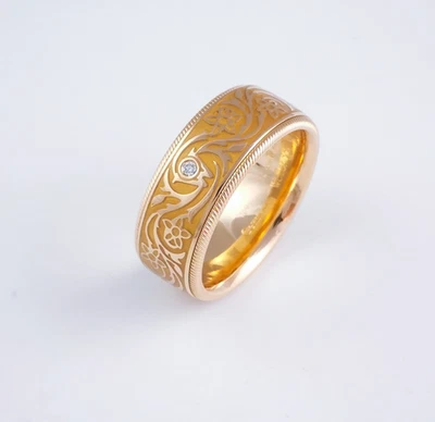 Wellendorff Ring Goldblüte 18K Gelbgold Drehring Größe 62 - Bild 1 von 4