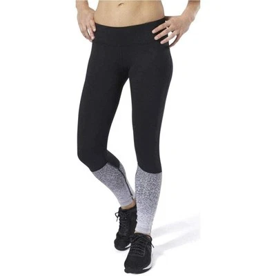 Medias de entrenamiento Reebok Lux Fade para mujer negras gimnasio entrenamiento fitness ejercicio damas Foto 1 de 4