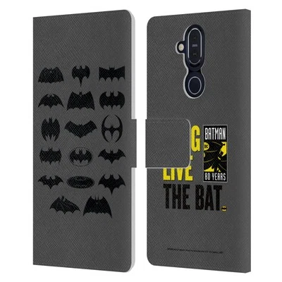 OFFICIAL BATMAN DC COMICS LOGOS LEATHER BOOK CASE FOR MICROSOFT NOKIA PHONES - Image 1 of 4