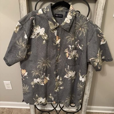 Faded Glory Hombre Floral Gris Inferior Manga Corta Talla Grande  Foto 1 de 4