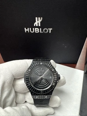 HUBLOT Big Bang Caviar Negro Cerámica 41mm Juego Completo - Muy Bueno Foto 1 de 4