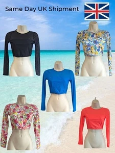 Bikini Piha by Moontide manga superior protector contra erupciones ligero atlético playa traje de baño - Imagen 1 de 5