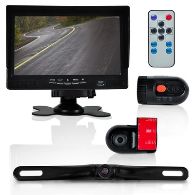 Pyle DVR Dash Cam Vehicle Driving Video Camera & Monitor System Kit - Image 1 of 4