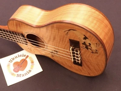 Alulu Closed! Carp Inlay Solid Curly Maple Concert with Mike Ukulele #5477 - Image 1 of 4