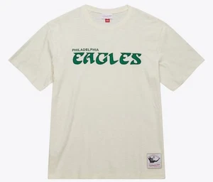 Mitchell & Ness Men's L Cream Philadelphia Eagles Heritage Vintage Slub T-Shirt - Picture 1 of 9