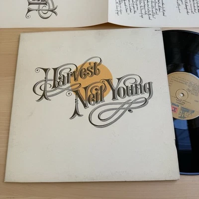1970s Neil Young Harvest Vintage LP Complete VG+ Reprise +Lyric Book +Sleeve! - Image 1 of 4