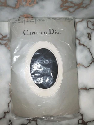 Pantimedias ultrasheer vintage Christian Dior Diorissimo talla 3 orquídea negra Foto 1 de 4