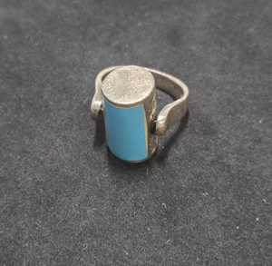 Vintage Reversible Barrel Ring Sterling Silver 925 Western Unique Womens Size 6 - Picture 1 of 5