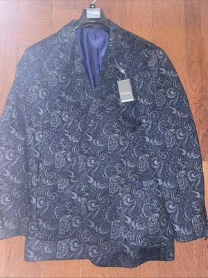 Blazer Madison Para Hombres 46L Azul Marino/Negro Calce Moderno Dos Botones Abrigo Deportivo BKK2812J Foto 1 de 4