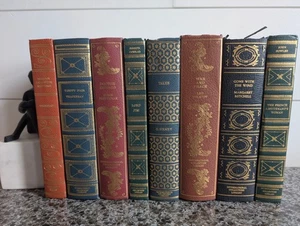 Lot of 8 International Collector's Library Gilded Literature Book Staging Decor - Imagen 1 de 22