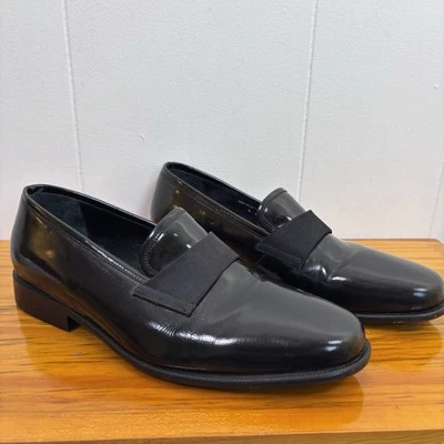 Zapatos de Vestir John W Nordstrom Negro Charol Maestro Esmoquin Talla 8M $395 Foto 1 de 4