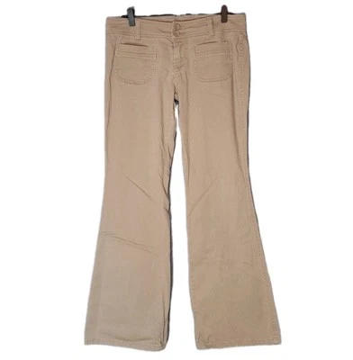 Calça Jeans Be Bop Marrom Cáqui Boot Cut Feminina Tamanho 11 Bebop Flare Bell Bottom  - Imagem 1 de 4