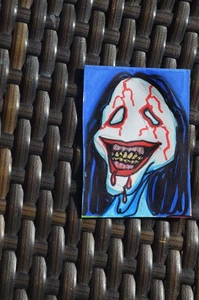 Tarjeta de arte original ACEO Gummy Grins horror no es una impresión - Imagen 1 de 3