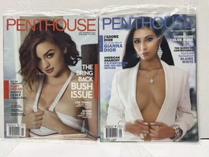 2 Lot PENTHOUSE Magazines November 2016 -Mary Moody + Sep 2018 DIOR - Sealed New - Picture 1 of 3