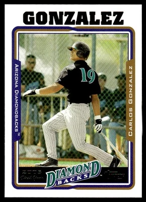 2005 Topps Updates & Highlights Carlos Gonzalez Rookie Arizona Diamondbacks - Image 1 of 2