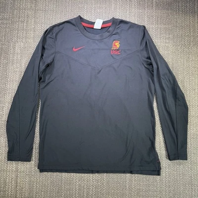 Nike Dri Fit USC Trojans Mens Black M Long Sleeve Performance Training Crew Top - Image 1 of 4