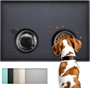 Conlun rutschfeste, wasserdichte Futtermatte mit Rand, spülmaschinenfest - Bild 1 von 15