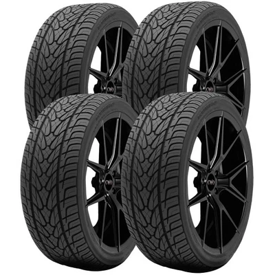 (QTY 4) 275/55R20 Kumho Ecsta STX 117V XL Black Wall Tires - Image 1 of 4
