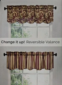 NUEVO Cenefa Cortina Ventana Bolsillo Varilla Reversible-Drexel Borgoña 50"X 14" - Imagen 1 de 4