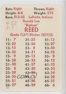 1977 APBA Baseball 1976 Season Rick Reed - Image 1 of 2