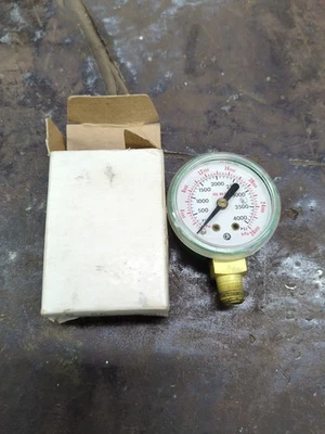 Continental Precision Instruments Pressure Gauge G-56 4000psi 1-1/2" 1/8 NPT USA - Image 1 of 4